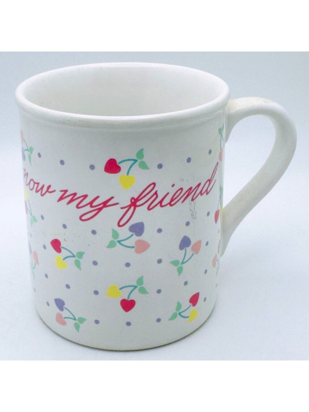 First My Mother Now My Friend Coffee Mug Current 1985 Mothers Day Gift Japan Vtg